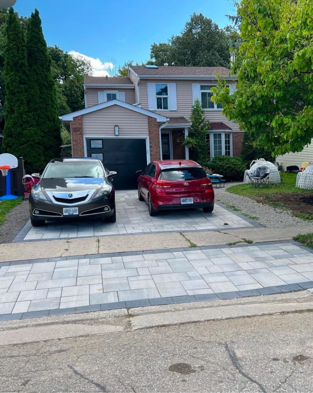 Driveway with interlock border by NS Services
